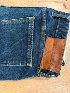 Billiam Men’s Slim Straight Jeans in Dark Blue